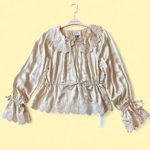 NWT Reformation x Kacey Musgraves - Lillie Silk Top  $298